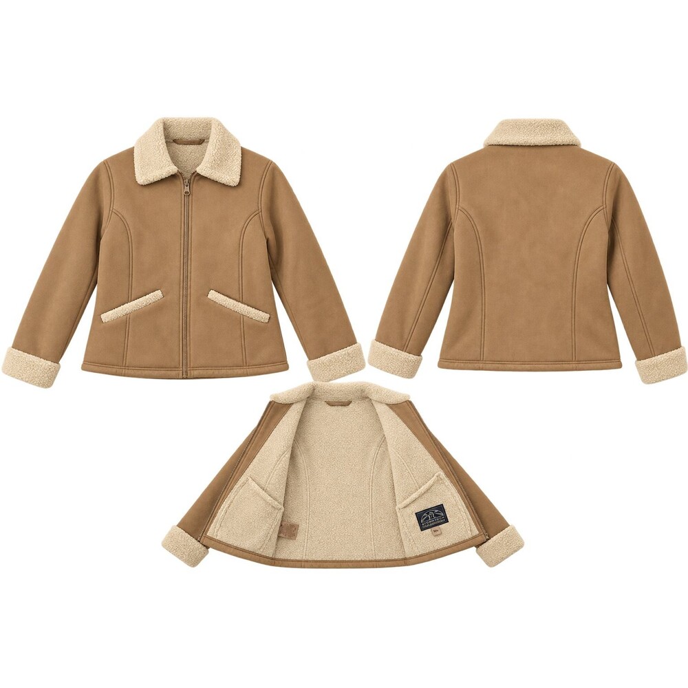 Stormtech Faux Suede Sherpa -Lined Jacket with pockets-M